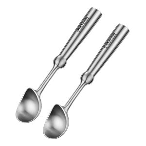 2 pcs of LFGB certification pure 304 stainless steel ice cream scoops