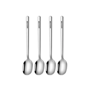 4 pcs LFGB certification pure 304 stainless steel ice tea spoons