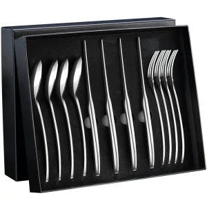 4 sets of LFGB certification 316L stainless steel cutlery with gift box knife fork spoon tableware