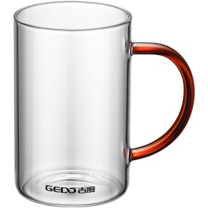 LFGB certification high-borosilicate glass tea mug
