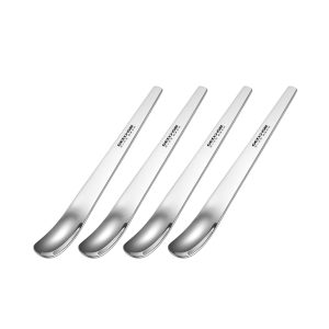 4 pcs of LFGB certified pure 304 stainless steel dessert spoons