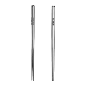 2 pair LFGB certified 36cm length ultra long pure 304 stainless steel chopsticks