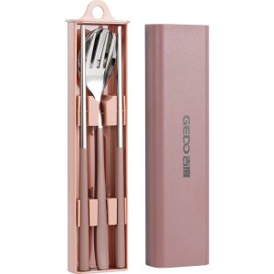 LFGB certified pure 304 stainless steel portable bento flatware