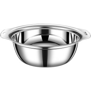 LFGB certified pure 304 stainless steel basin with 2 side handle