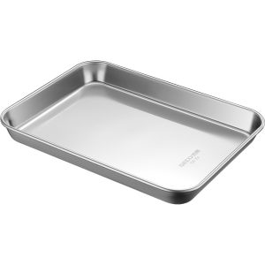 LFGB certified pure 304 stainless steel baking tray